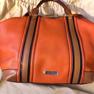 Burberry Leather Orange/Camel/Black Bag Used